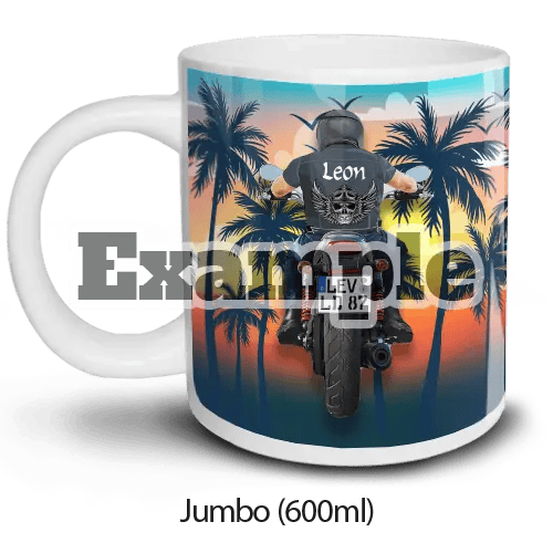 Tasse de moto avec nom