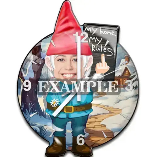 Horloge murale personnalisée Gnome