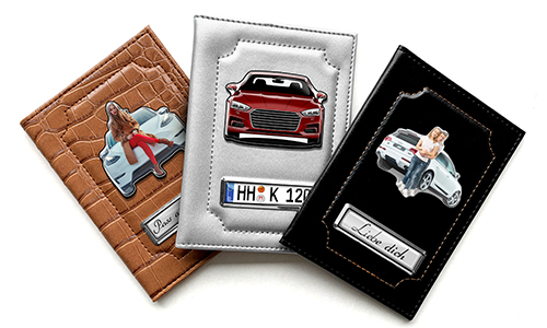 Car document holder with license plate for your girlfriend