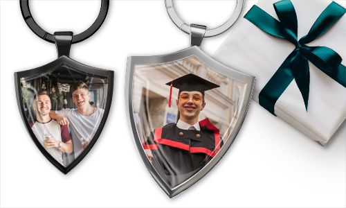 Keychain shield with your photo