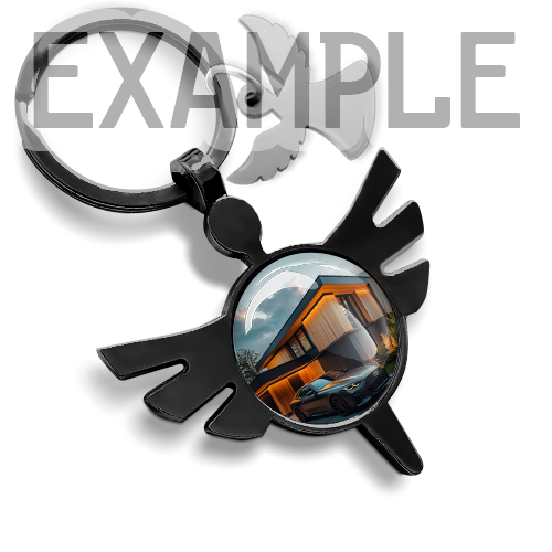 Keychain Guardian Angel With Own Photo