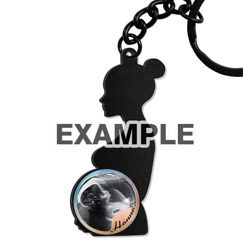 Keychain ultrasound expecting mom