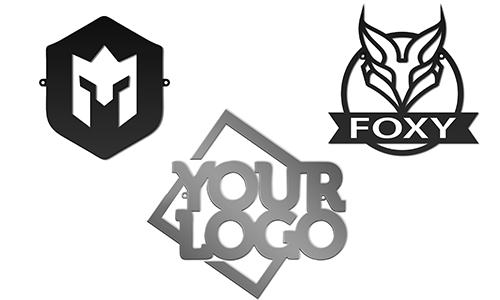 Individuelles Metallschild mit Firmenlogo – moderne Wanddekoration