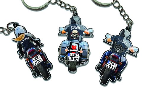 Biker-Schlüsselanhänger mit deinem Namen!