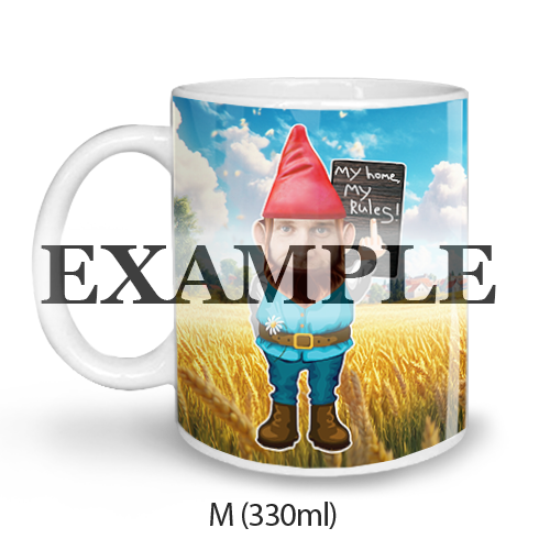 Personalized mug garden gnome