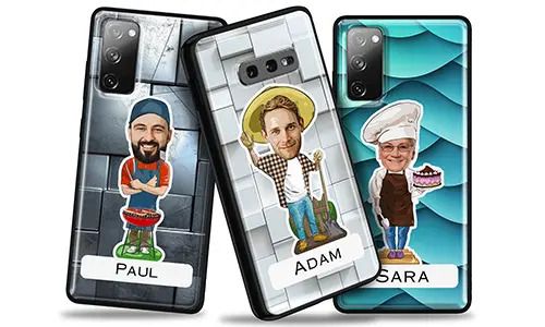 Personalizované pouzdro na telefon s komiksem se svým koníčkem nebo povoláním