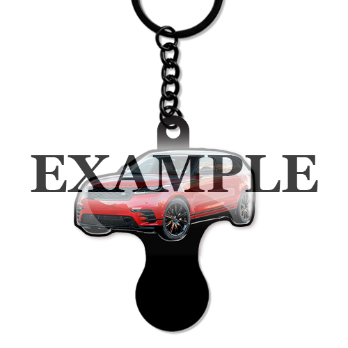 Personalized shopping cart coin keychain vehicle printed
