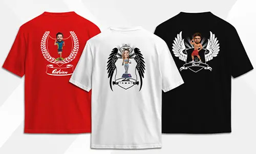 Personlig T-shirt med et design baseret på en hobby eller profession