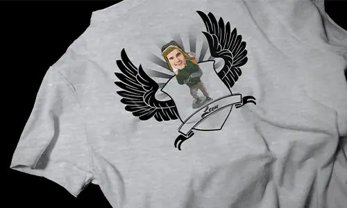Galleri-Personalisering-T-shirt-Skjold-Design-Comic-Beruf-Hobby-1