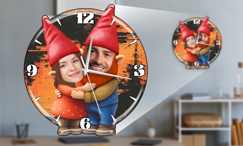 gallery-personalized-wall-clock-garden-gnomes-couple-friends-4