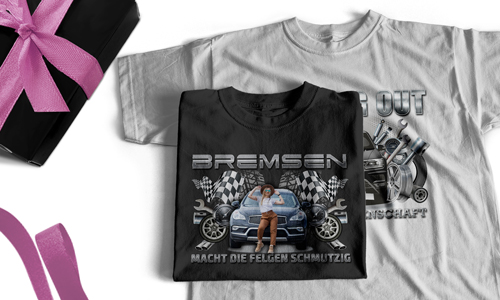 Tuning T-Shirt mit Auto/Foto für dich selbst Autoliebhaberin