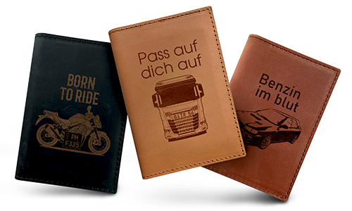 Echt-Leder Fahrzeugschein Hülle