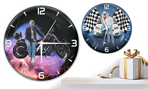 Wall clock with your grandmother image