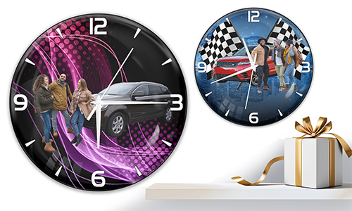 Horloge murale Coolline avec voiture/photo pour tes meilleurs amis