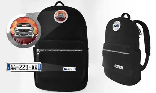 Rucksack Samtschwarz