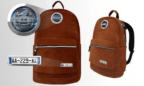 Rucksack Samtbraun