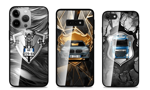 Bil-telefontaske skjold-design
