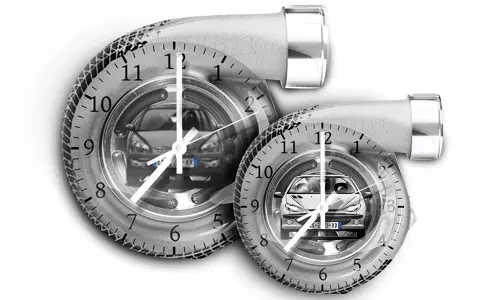 Soft Grey Wall Clock Turbine