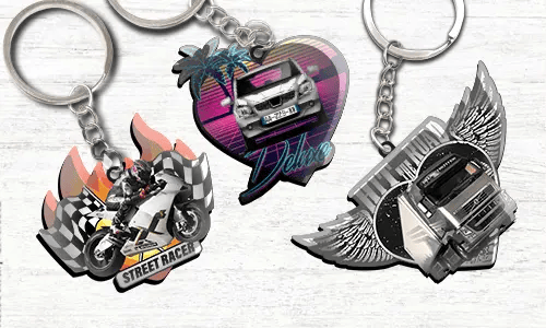 Hart Sleutelhanger met Auto