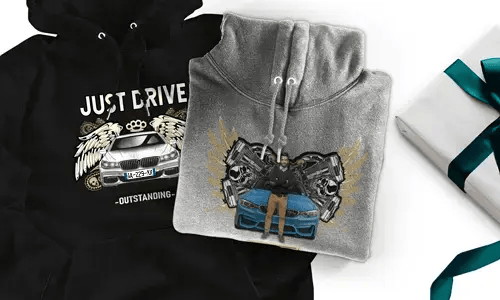 Sudadera con motivo de coche para hermano