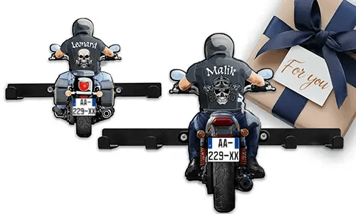 Cool wieszak na klucze dla twojego chłopaka z jego imieniem i tablicą rejestracyjną!