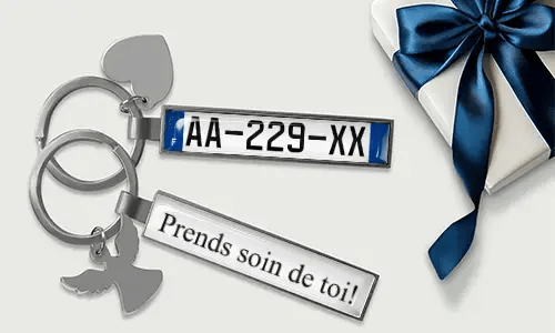 Personalized license plate keychain for best friends