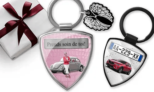 Porte-clés bouclier pour mamie