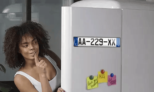 Registreringsskyltmagnet