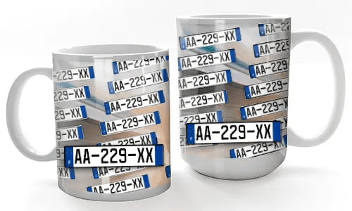 License Plate Mugs