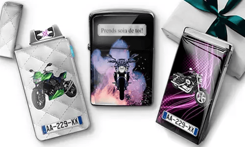 Personalized motorcycle lighters and custom biker accessories