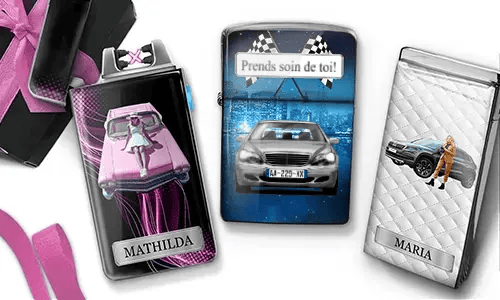 Personalized stainless steel lighters with custom car designs for women