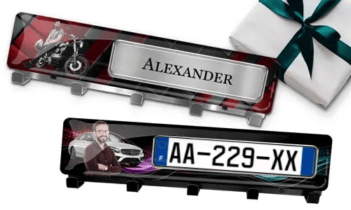 Sleutelhanger met jouw foto en kenteken