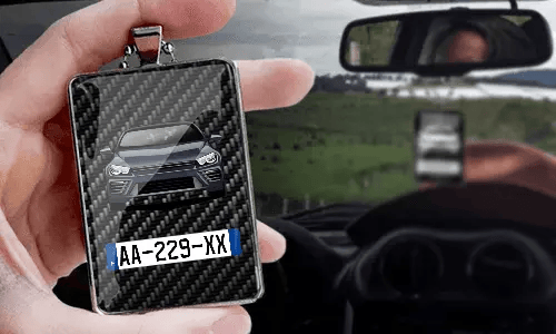 Łańcuch na lusterko samochodowe - prostokąt