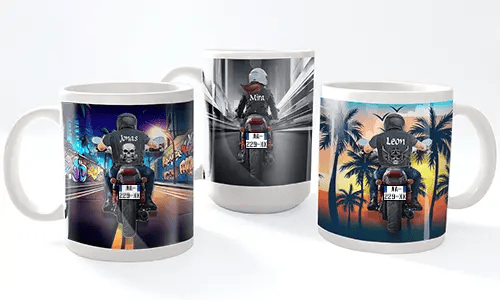 Tazza per moto con nome