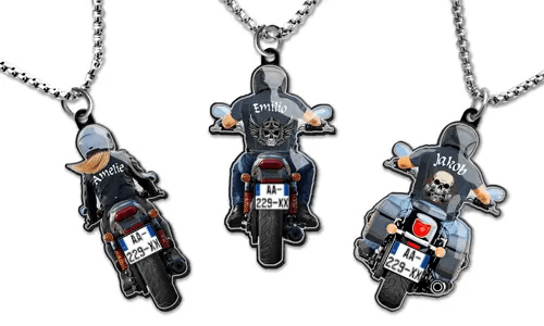 Collar con nombre de moto