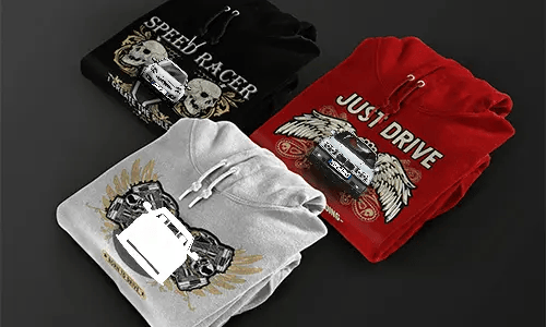 Hoodie Ontwerp Auto Silhouet