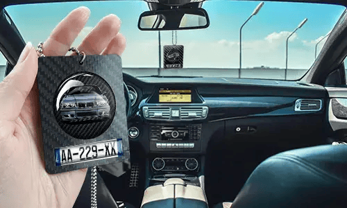 Catena per specchietto rettangolare – Rotondo in carbonio