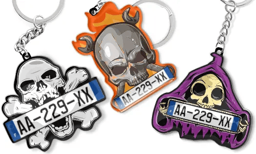 Teschio-Portachiavi-Licenza-Piastra