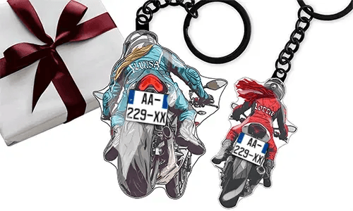  Llavero de moto deportiva personalizado para tu hija