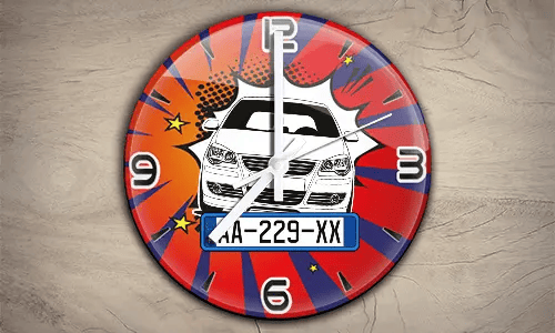 Comic Wanduhr