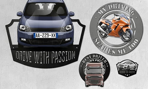 Wall decoration with your car, motorcycle or truck