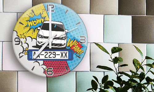 galery-photo-wall-clock-comic-car-silhouette-5