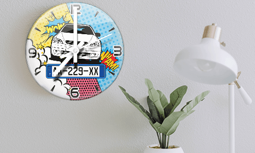 galery-photo-wall-clock-comic-car-silhouette-8