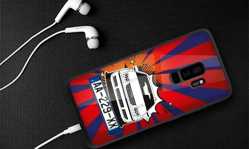 personalisierte handyhülle mit dem Handy und Kopfhöhrer handyhülle motorrad