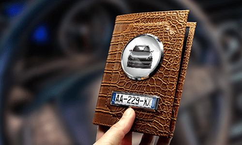 Car documents holder brown