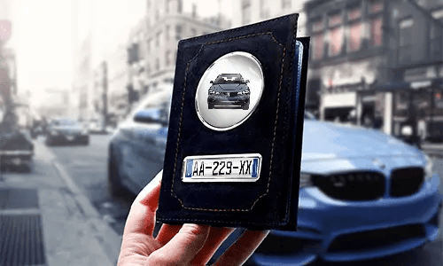 Car documents holder black