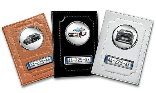 Car registration wallet for son