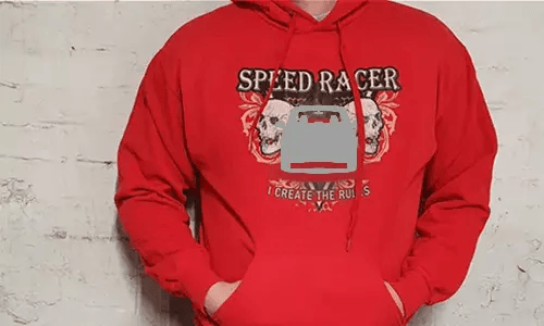 auto pullover Rot mit Speed Racer auto hoodie