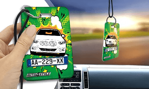 Innenspiegel anhänger mit Auto Weiß in der Hand anhänger für rückspiegel auto