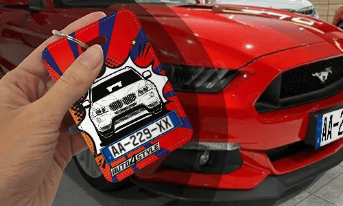 Innenspiegel anhänger mit Auto Rot in der Hand coole rückspiegelanhänger